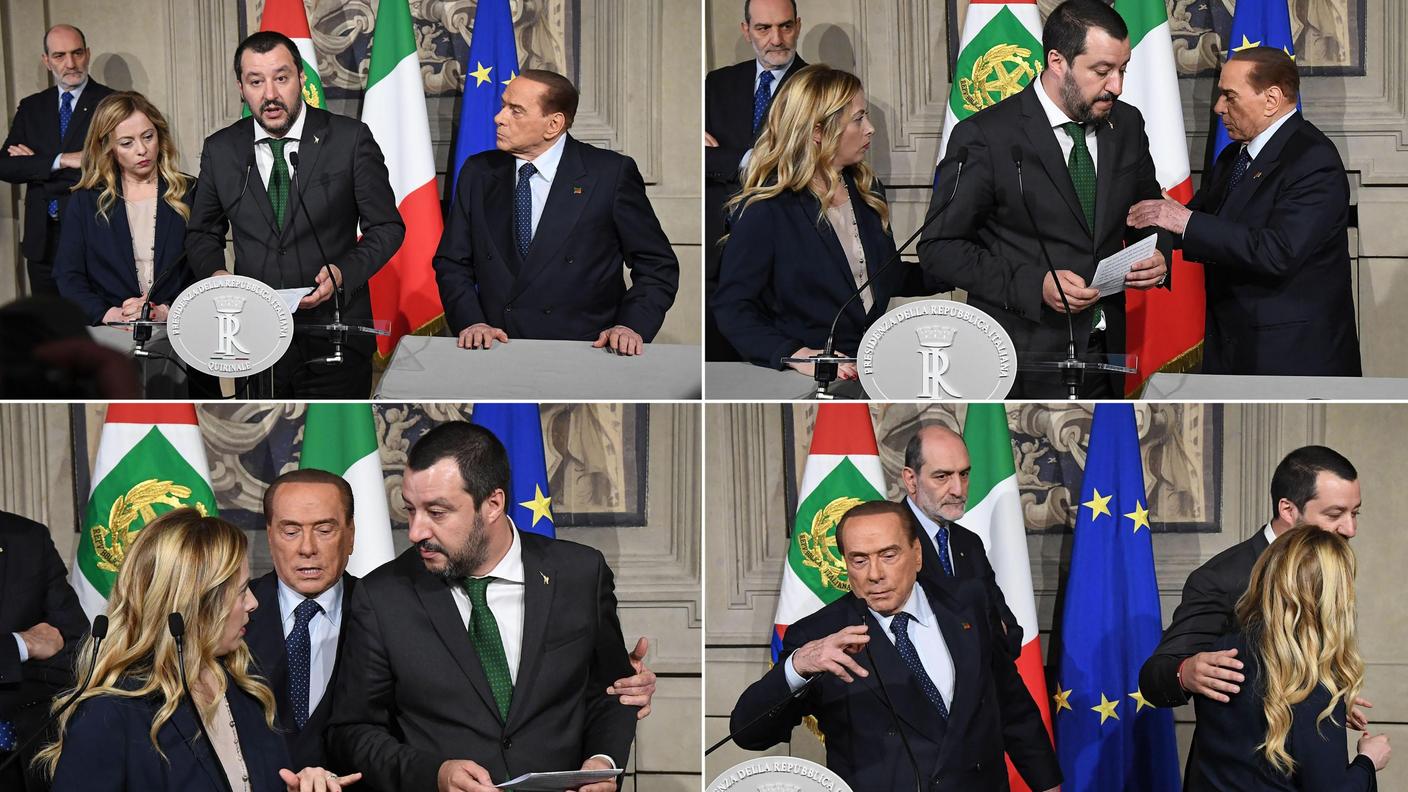 Siparietto: parla Salvini ma Berlusconi gli ruba la scena 