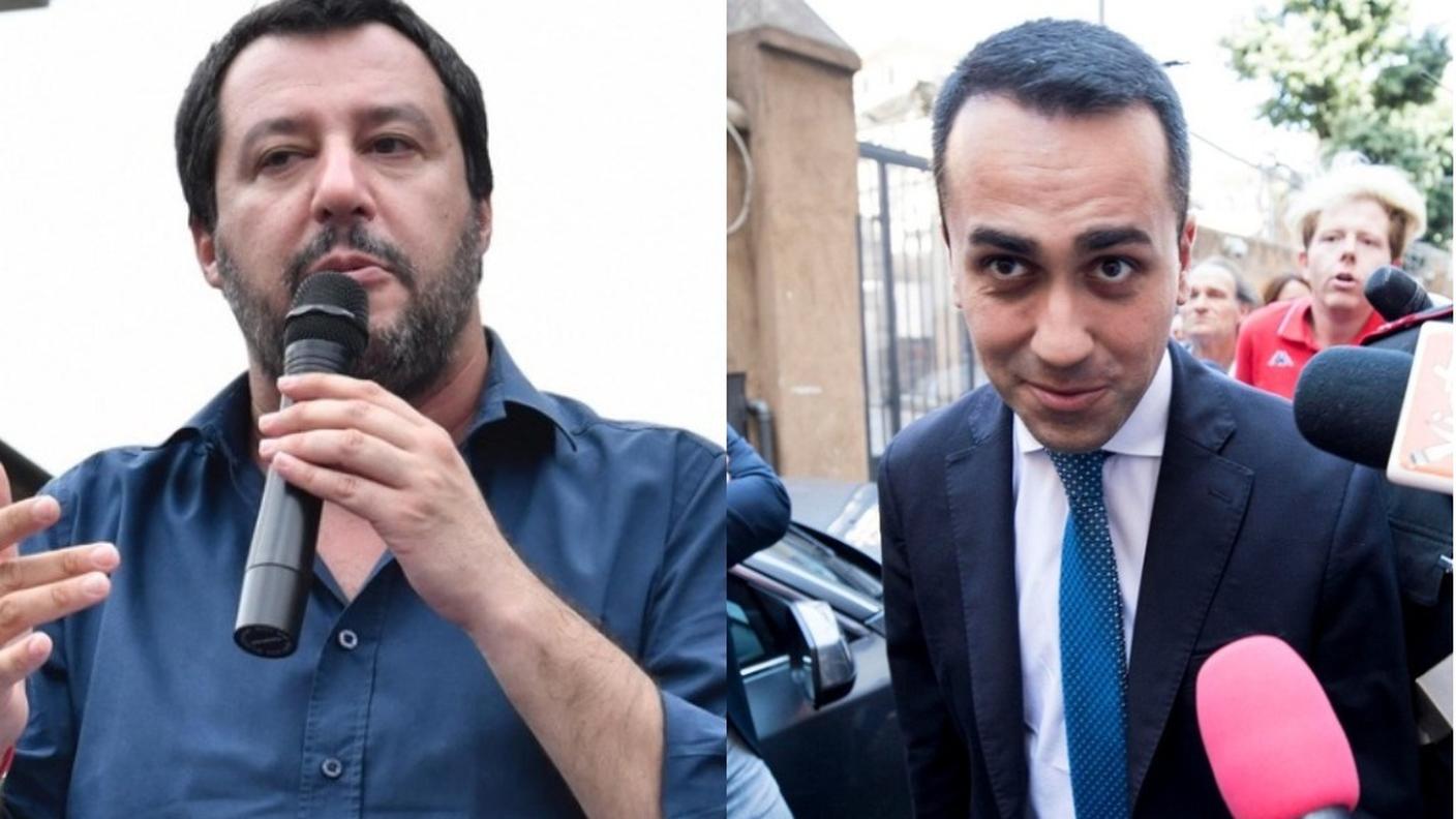 Matteo Salvini (s) e Luigi Di Maio (d)