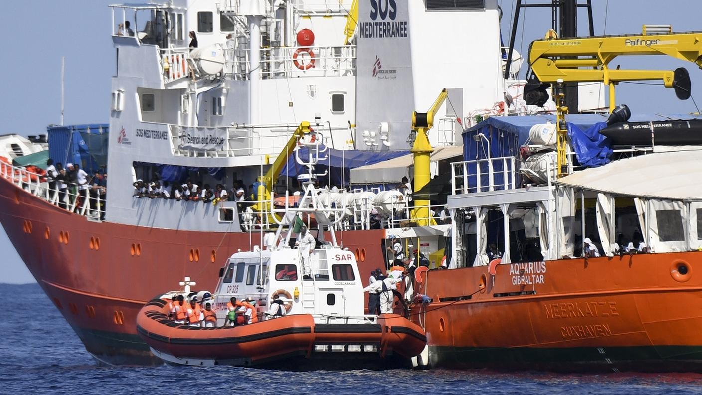 L'Aquarius in un'immagine scattata ieri