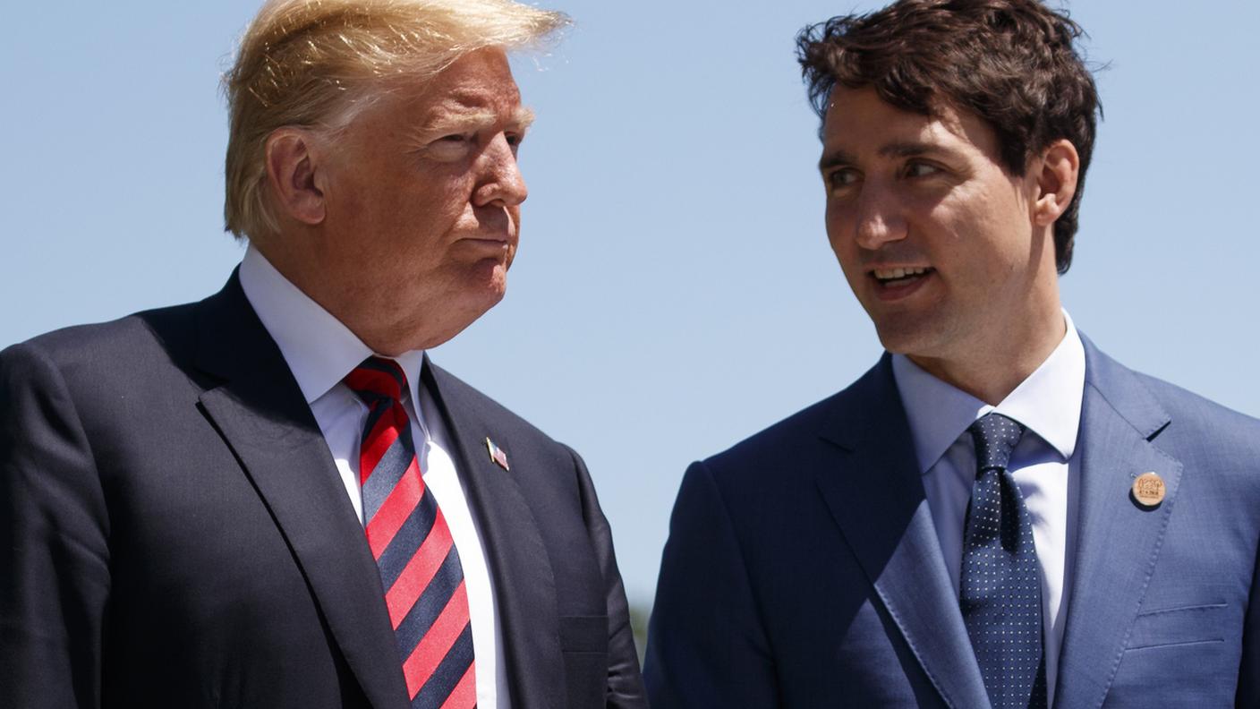 In disaccordo sul commercio: Donald Trump e Justin Trudeau