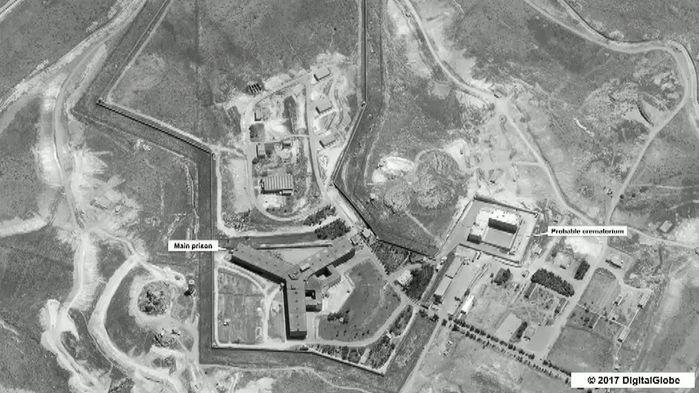La prigione di Seydnaya in un'immagine satellitare del 2017