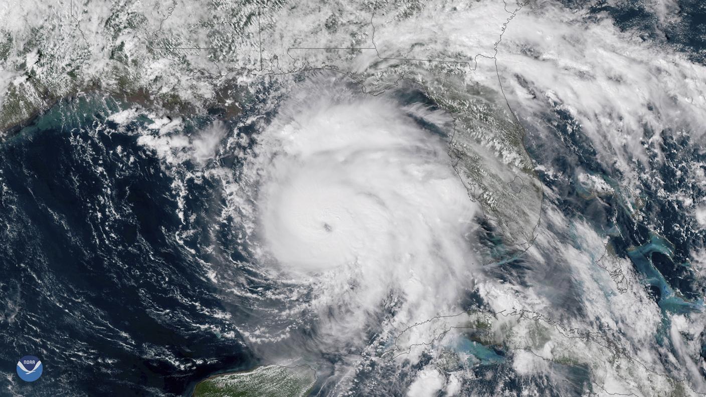 La tempesta vista dal satellite