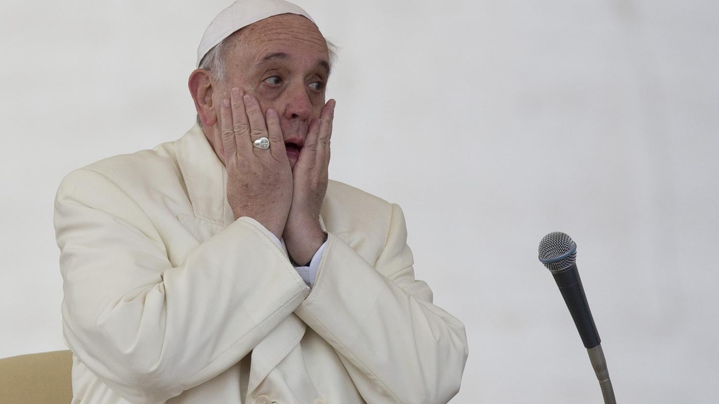 Durante un'udienza generale, 2014
