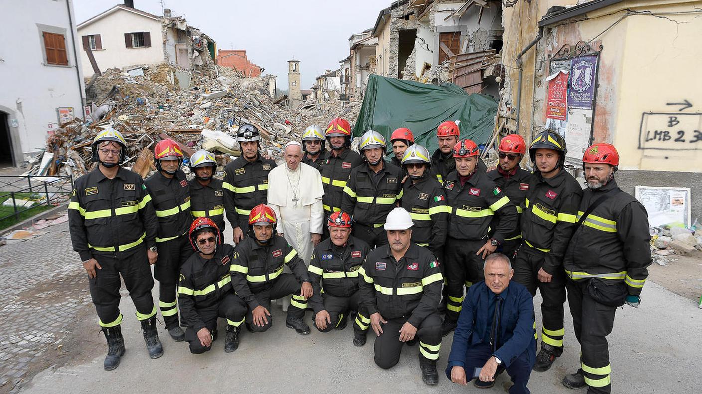 Con i soccorritori di Amatrice, 2016