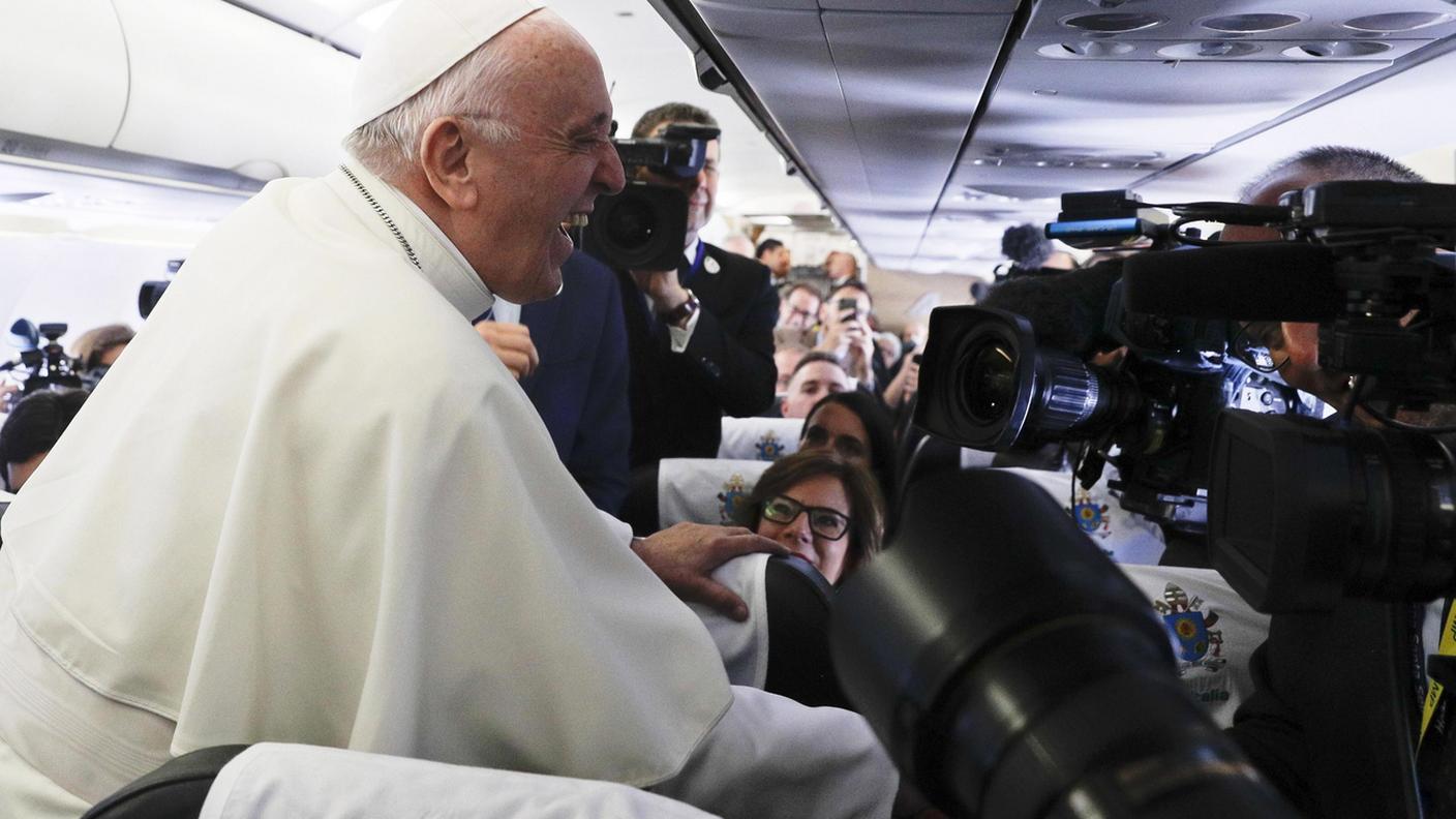 Con i giornalisti, volando in Irlanda. 2018