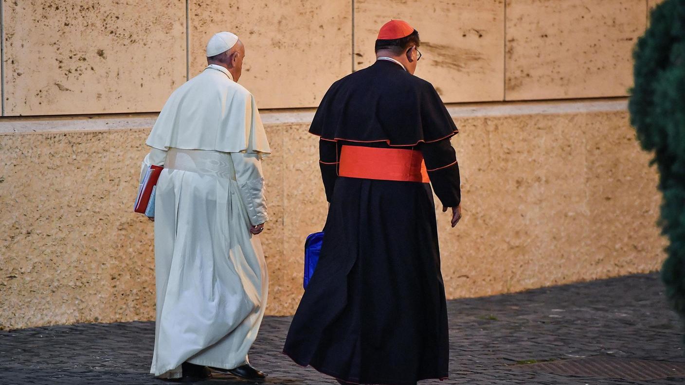Con il cardinale Lacroix dopo un incontro sinodale, ottobre 2018