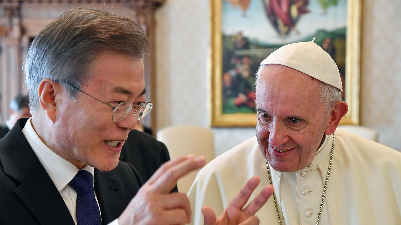 L'udienza privata tra Moon Jae-in e il pontefice si è tenuta in Vaticano