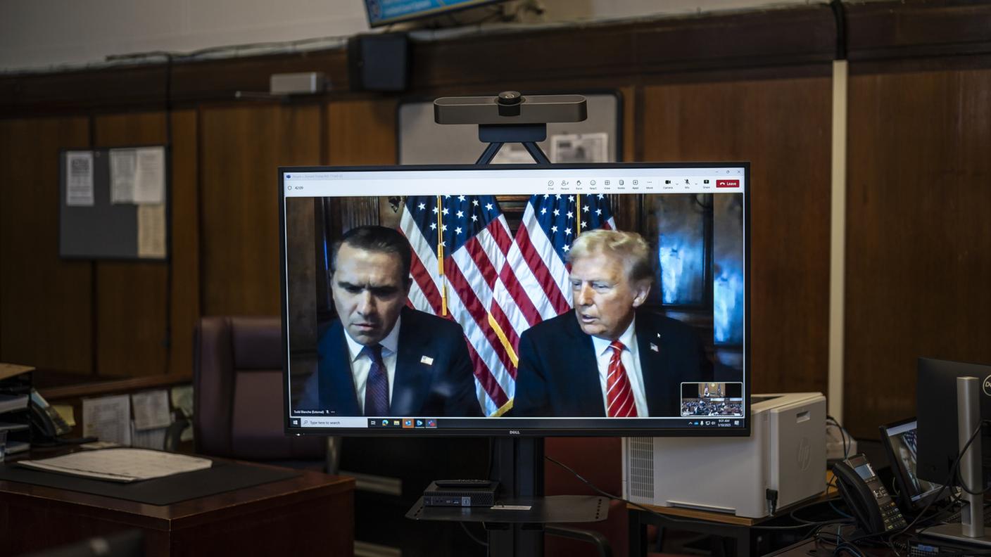Trump è intervenuto in video all'udienza