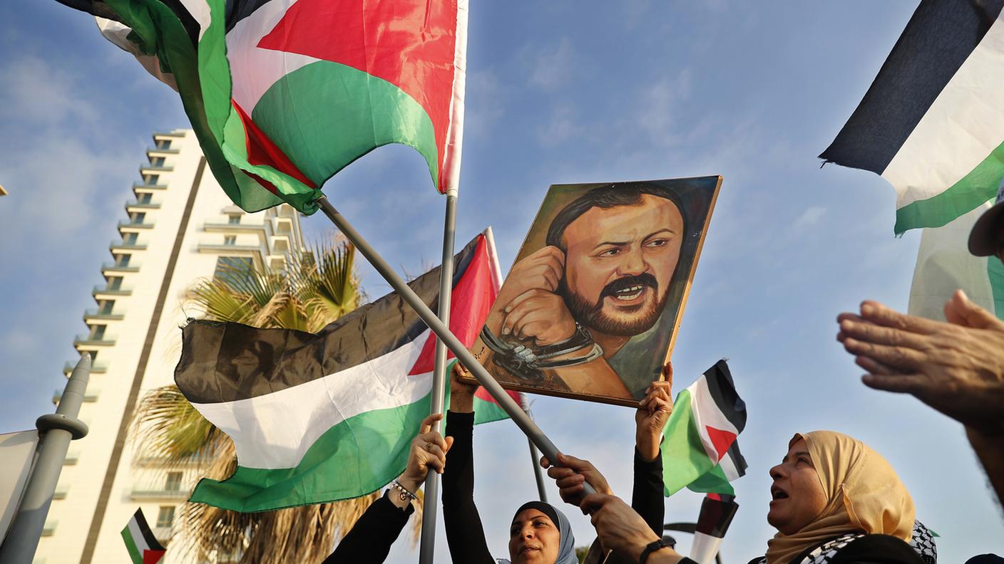 Una protesta a sostegno di Marwan Barghouti
