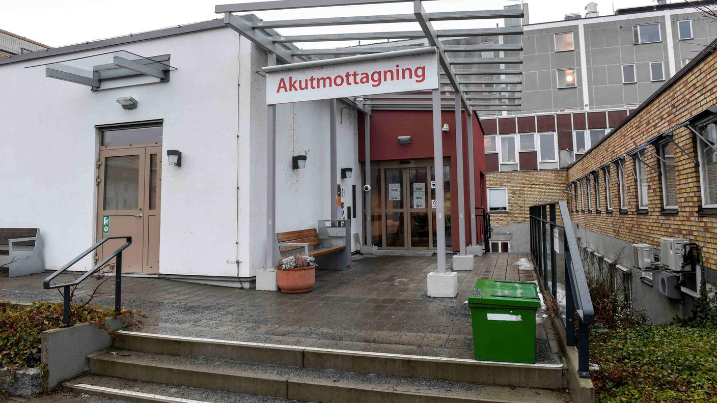 L'entrata dell'area per trattamenti acuti dell'ospedale di Enkoping