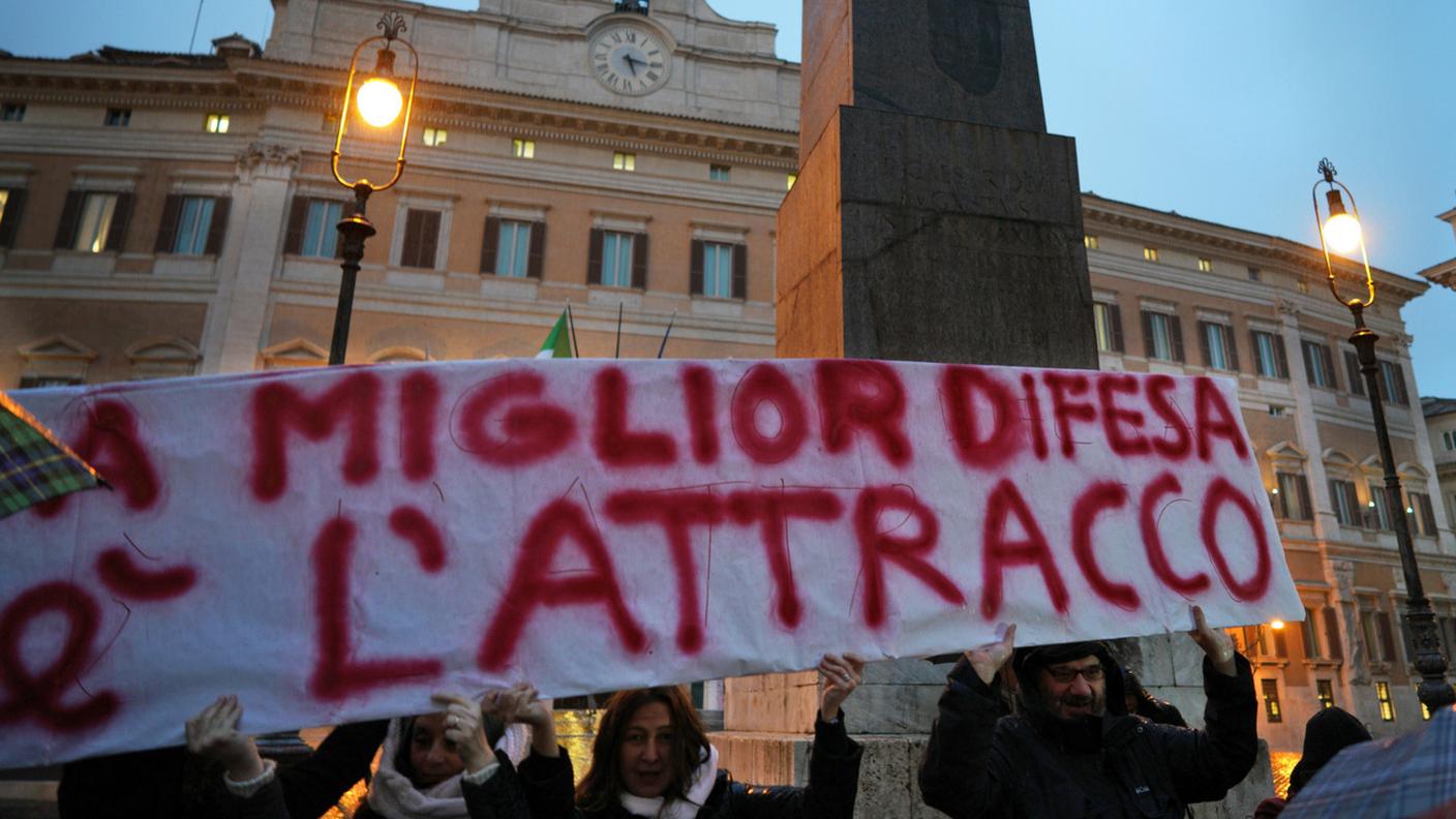 Manifestazione a Roma in favore dell'accoglienza dei 47 a bordo