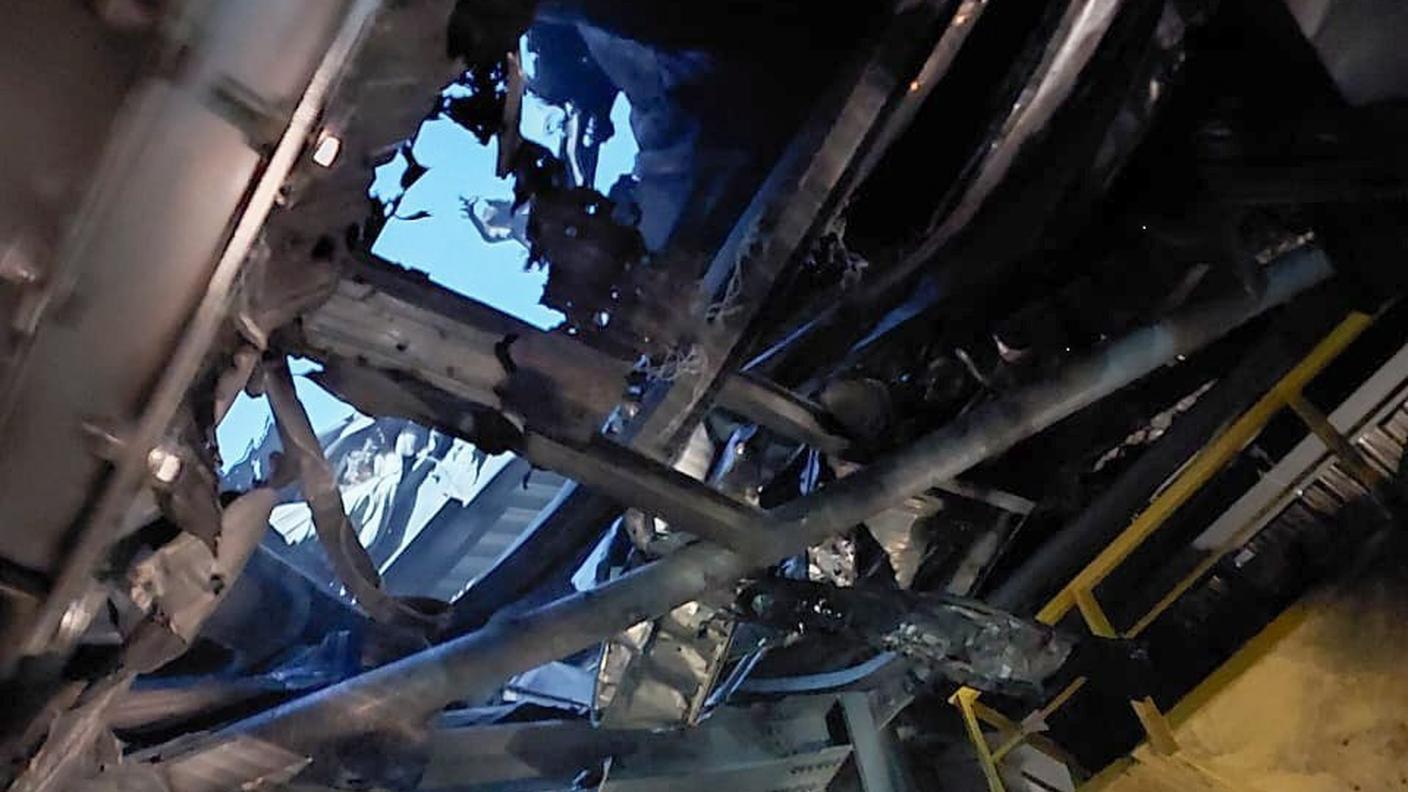 Il danno subito dalla struttura protettiva del reattore di Chernobyl 