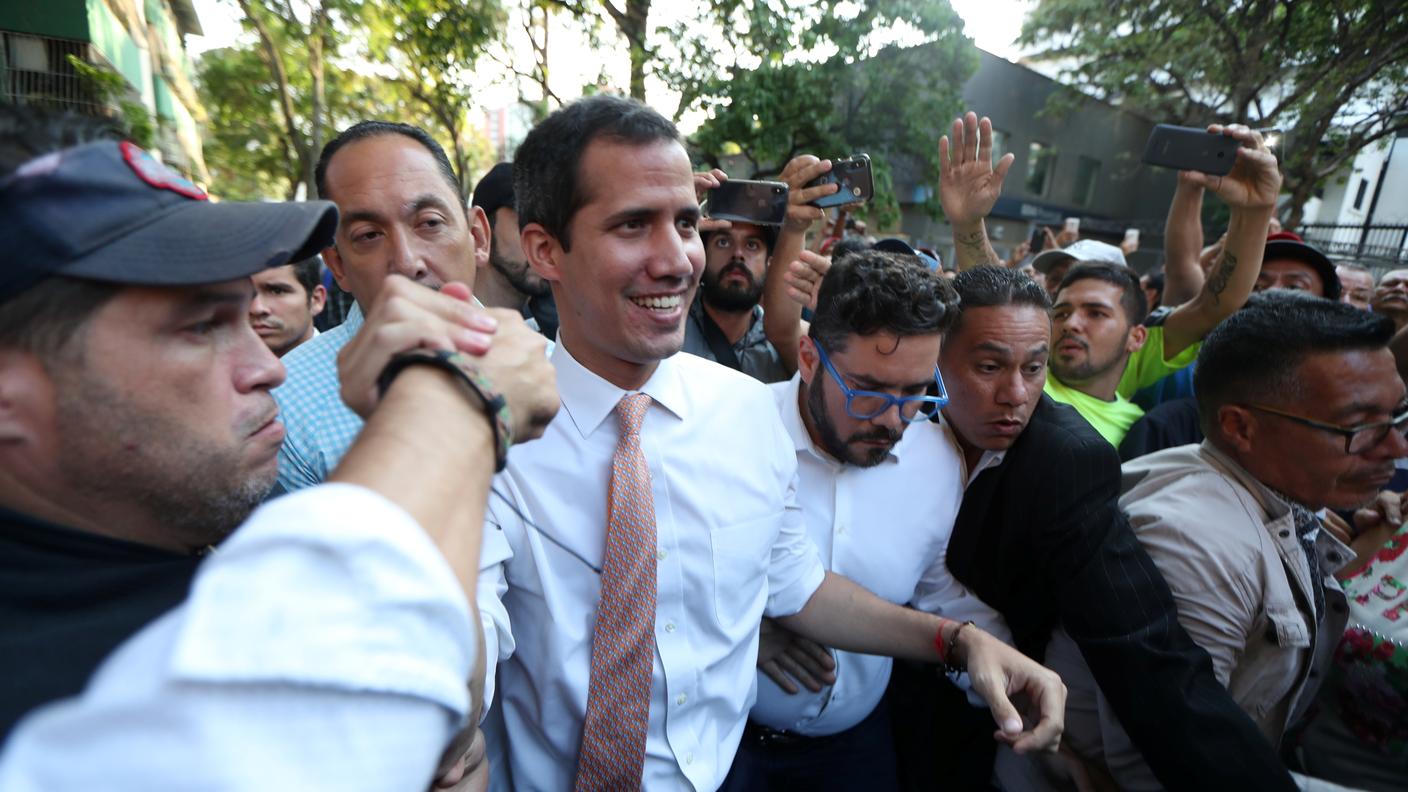 Juan Guaidó, leader dell’opposizione autoproclamatosi presidente del Venezuela ad interim