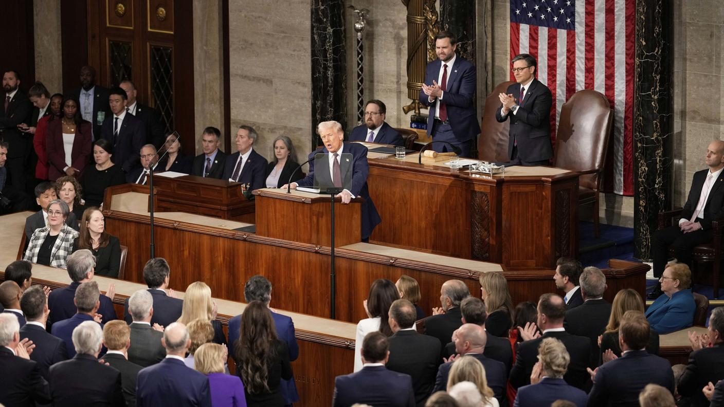 Donald Trump parla al Congresso USA