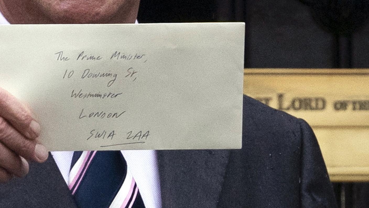 Oggi a Downing Street ha ricevuto una lettera da Nigel Farage