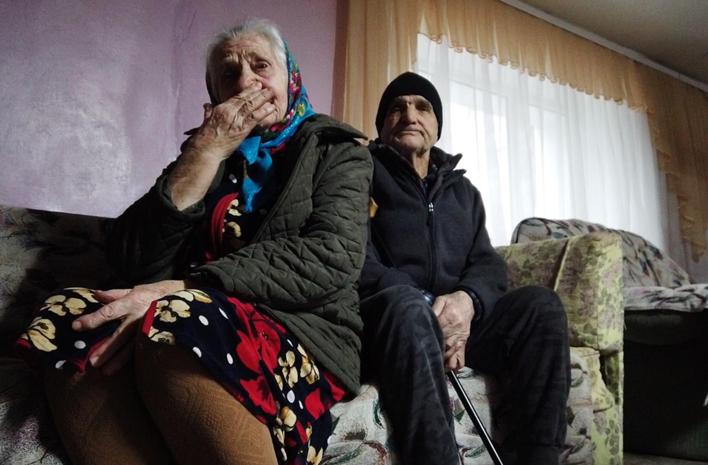 Tamara e suo marito Viktor hanno dovuto abbandonare il loro villaggio lo scorso agosto, all’inizio dell’incursione ucraina a Kursk