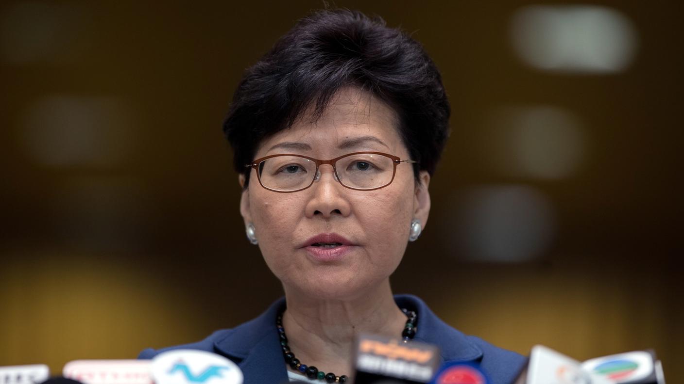 La governatrice locale Carrie Lam