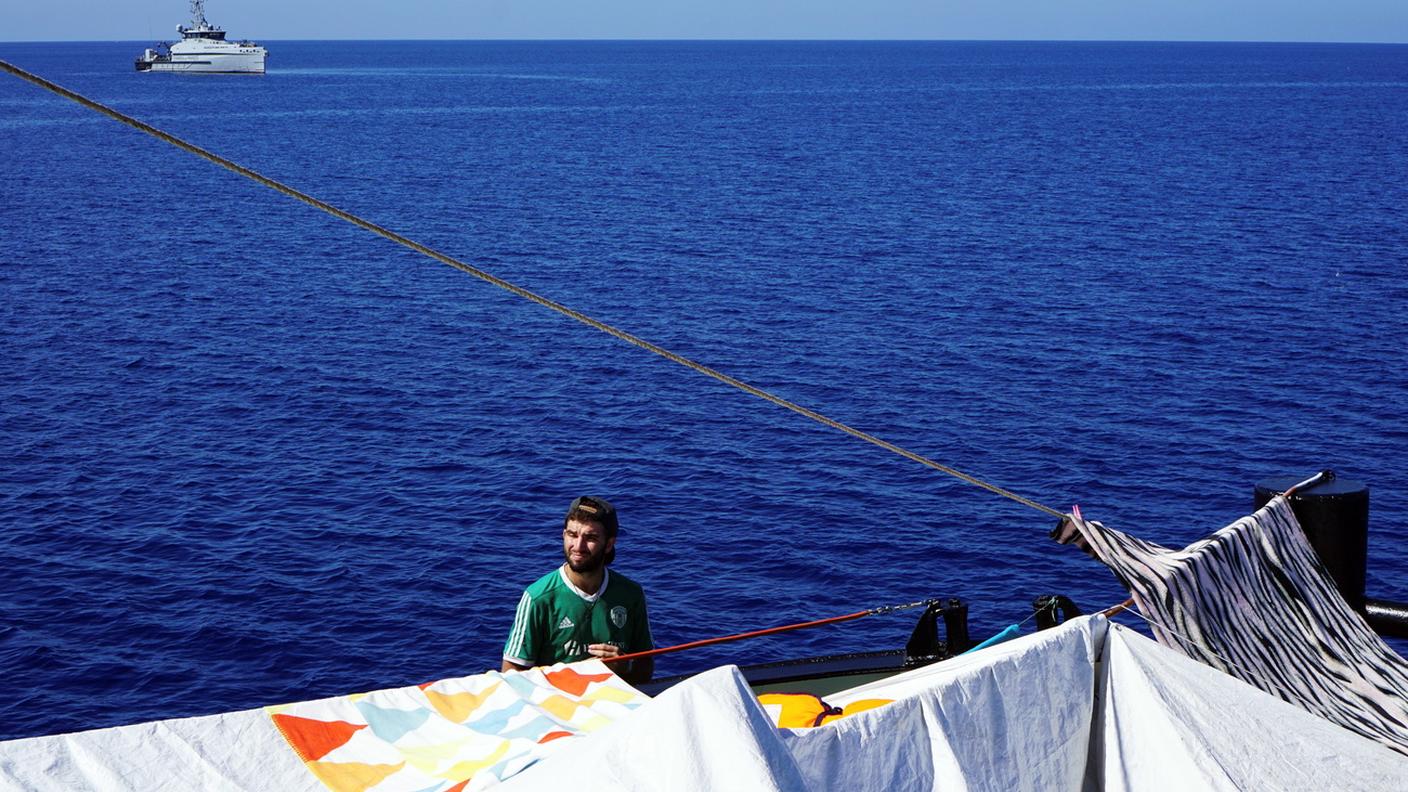Sempre ancorata a Lampedusa