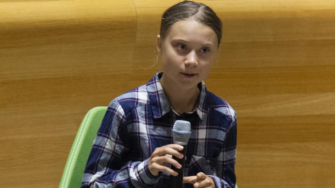 Gretra Thunberg in un'immagine scattata sabato a New York