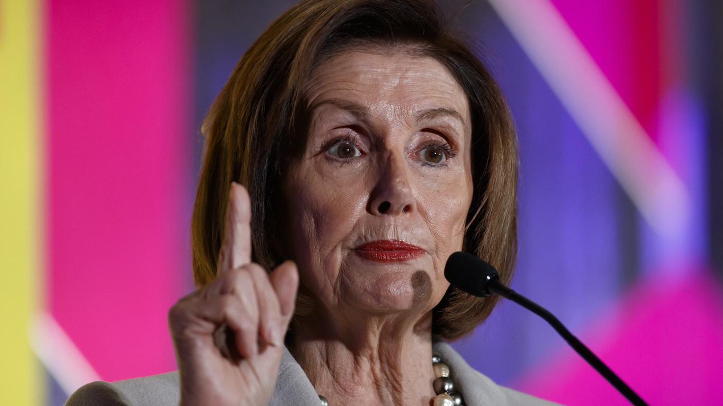 La presidente della Camera dei Rappresentanti Nancy Pelosi 