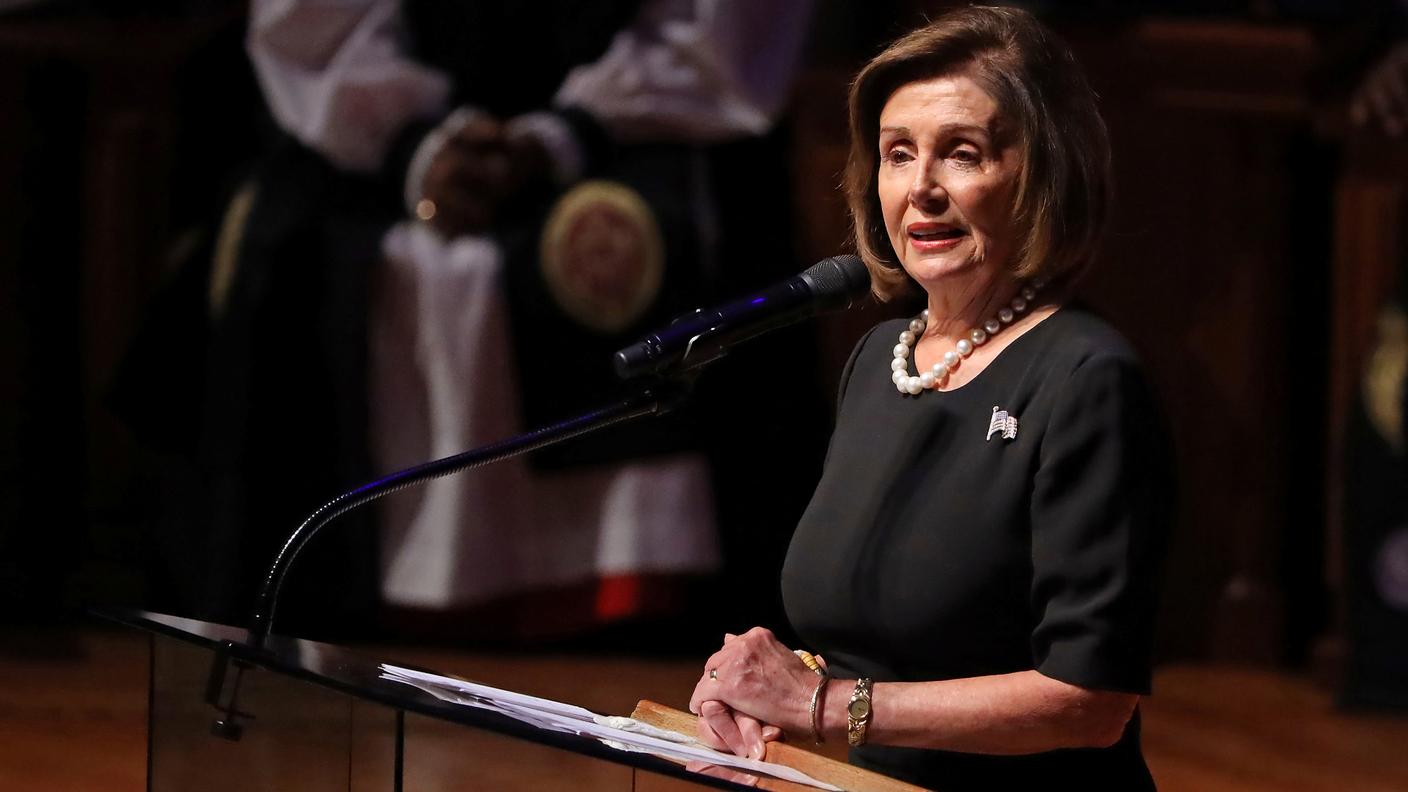 La speaker della Camera Nancy Pelosi