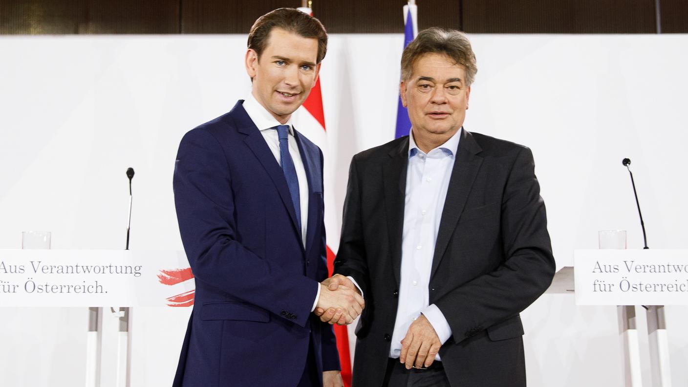 La scommessa andava fatta, ritengono Sebastian Kurz (a sinistra) e l'alleato Werner Kogler, che ne sarà il vice