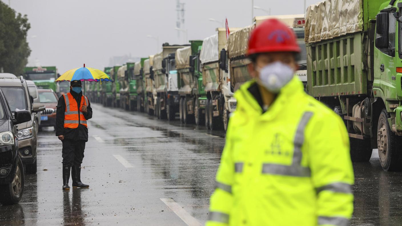 Un'immagine scattata venerdì a Wuhan