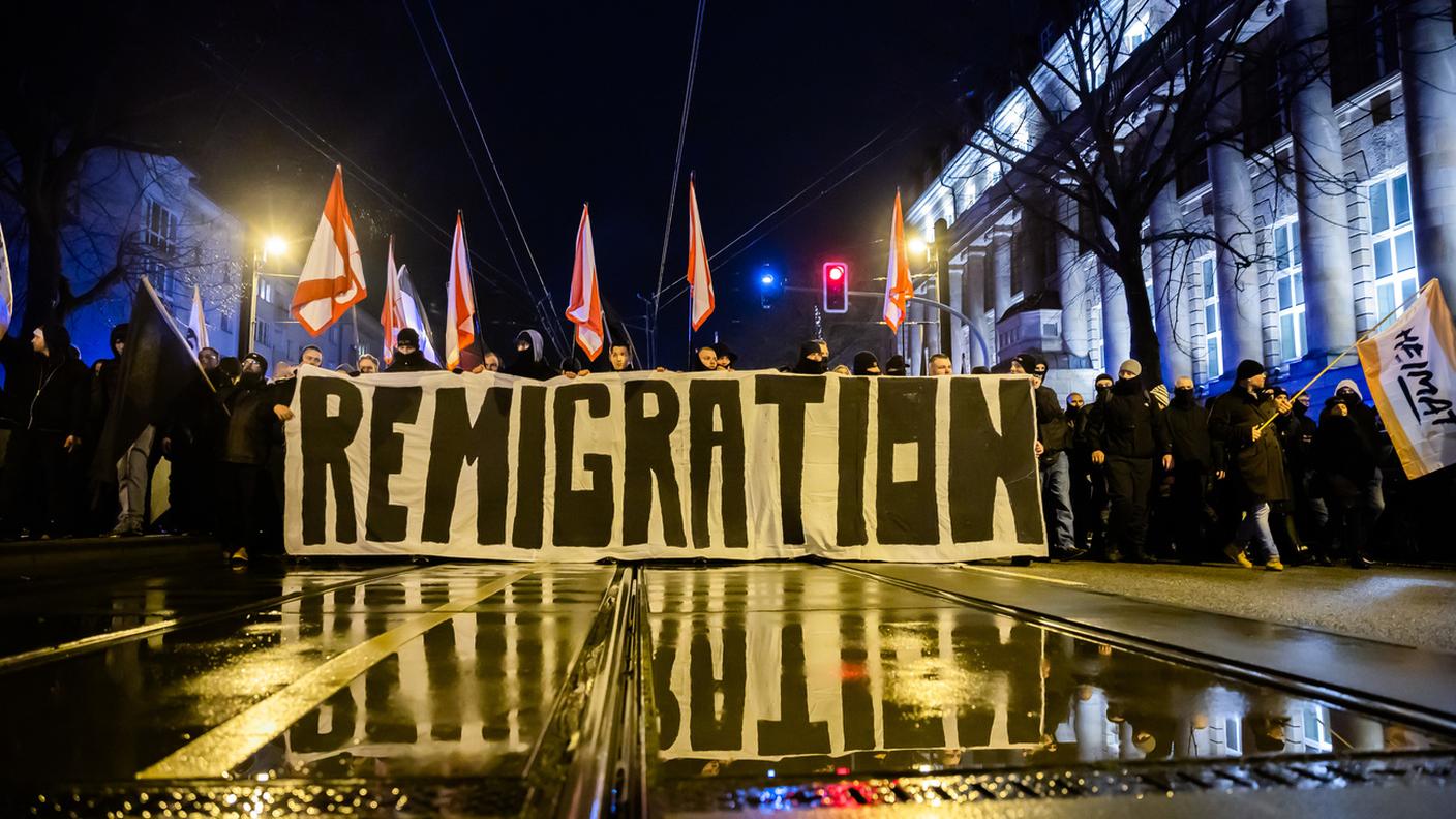Manifestazione di gruppi di destra, lo scorso dicembre, a Magdeburgo in Germania