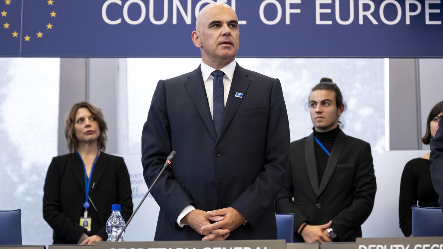Berset al Consiglio d'Europa in un'immagine d'archivio