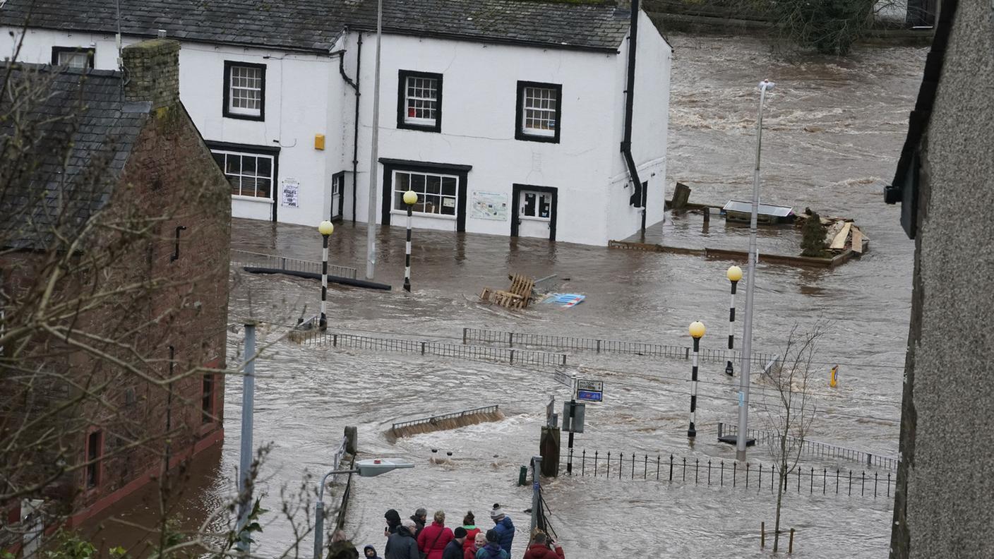 Strade allagate in Cumbria