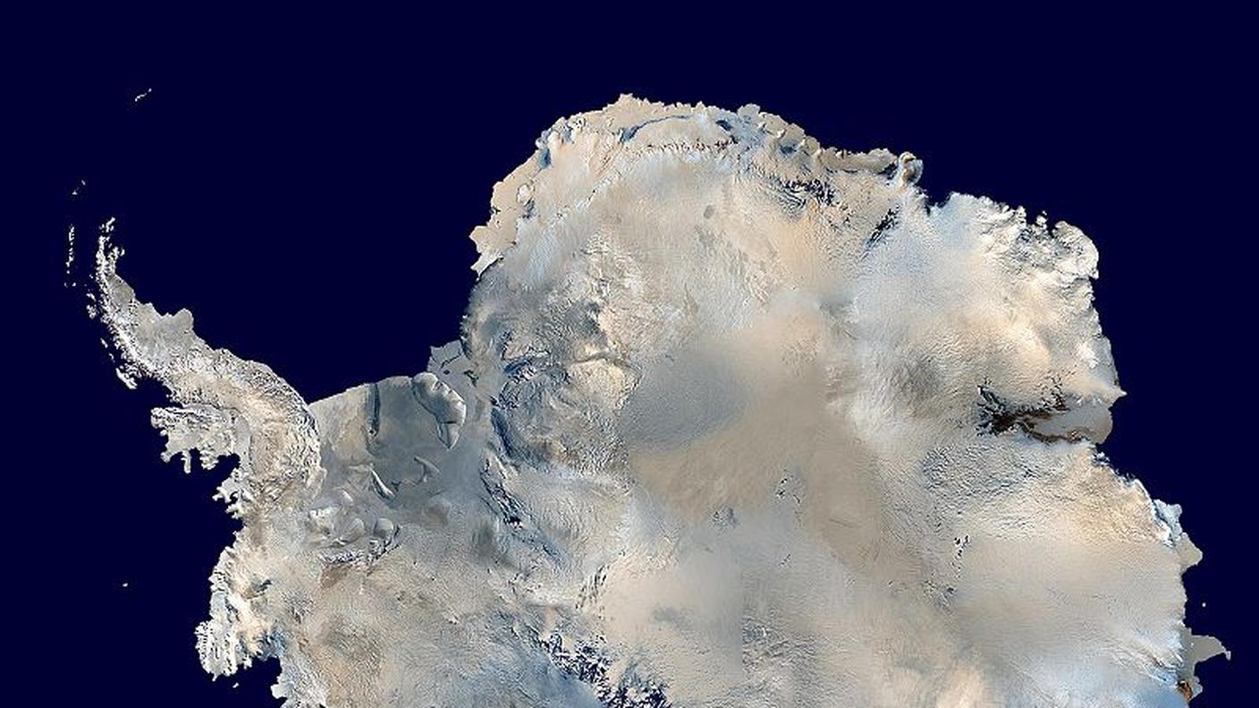 Una ripresa dell'Antartide dal satellite