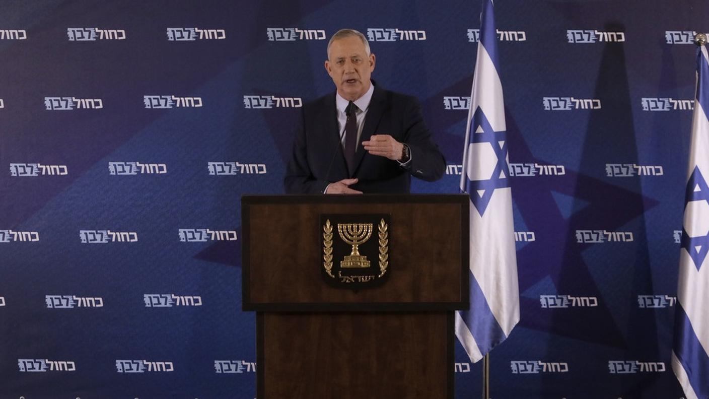Benny Gantz leader della formazione "Blu-Bianco"