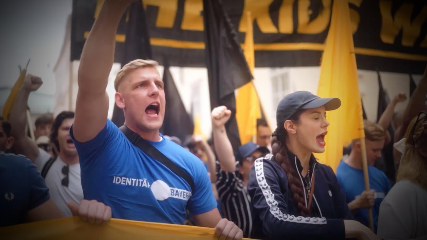 Una manifestazione di organizzazioni identitarie in Germania