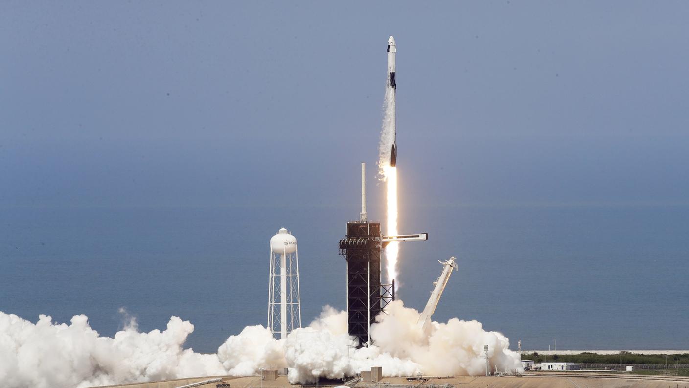 Il momento del lancio a Cape Canaveral, in Florida