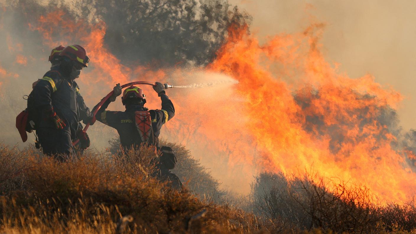 La lotta contro gli incendi a Creta