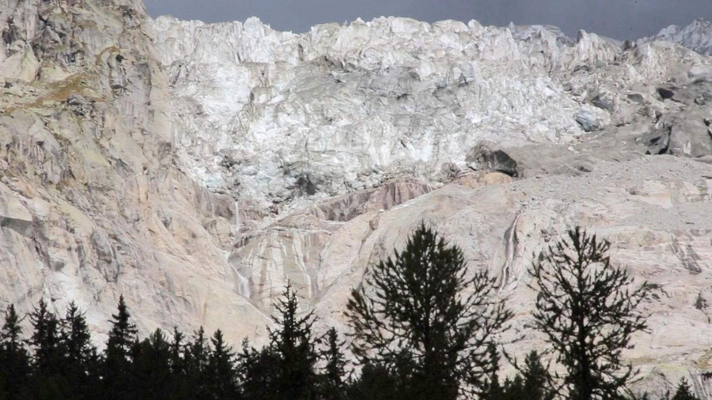Il ghiacciaio del Planpincieux, sul versante sud delle Grandes Jorasses