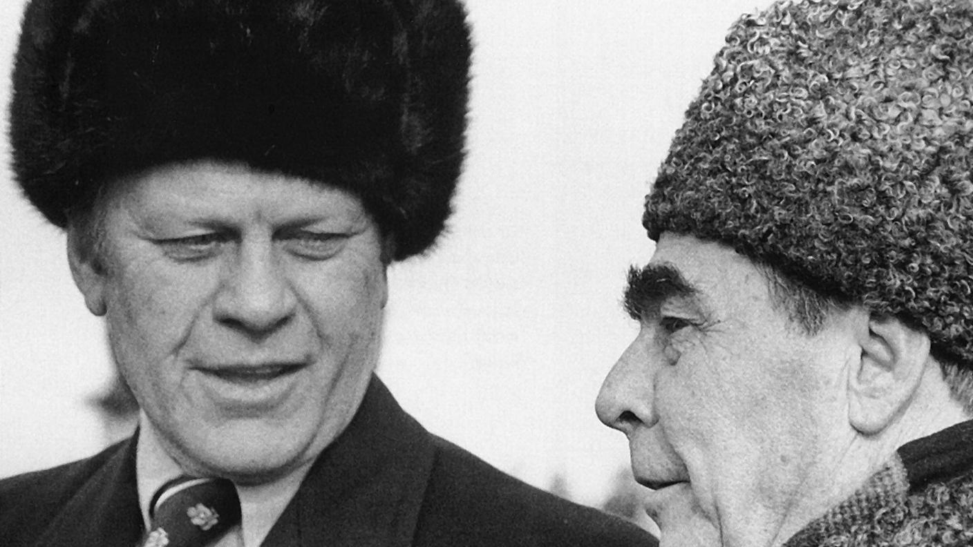 Gerald Ford e Léonid Brejnev a Vladivostok (URSS) nel 23 novembre 1974
