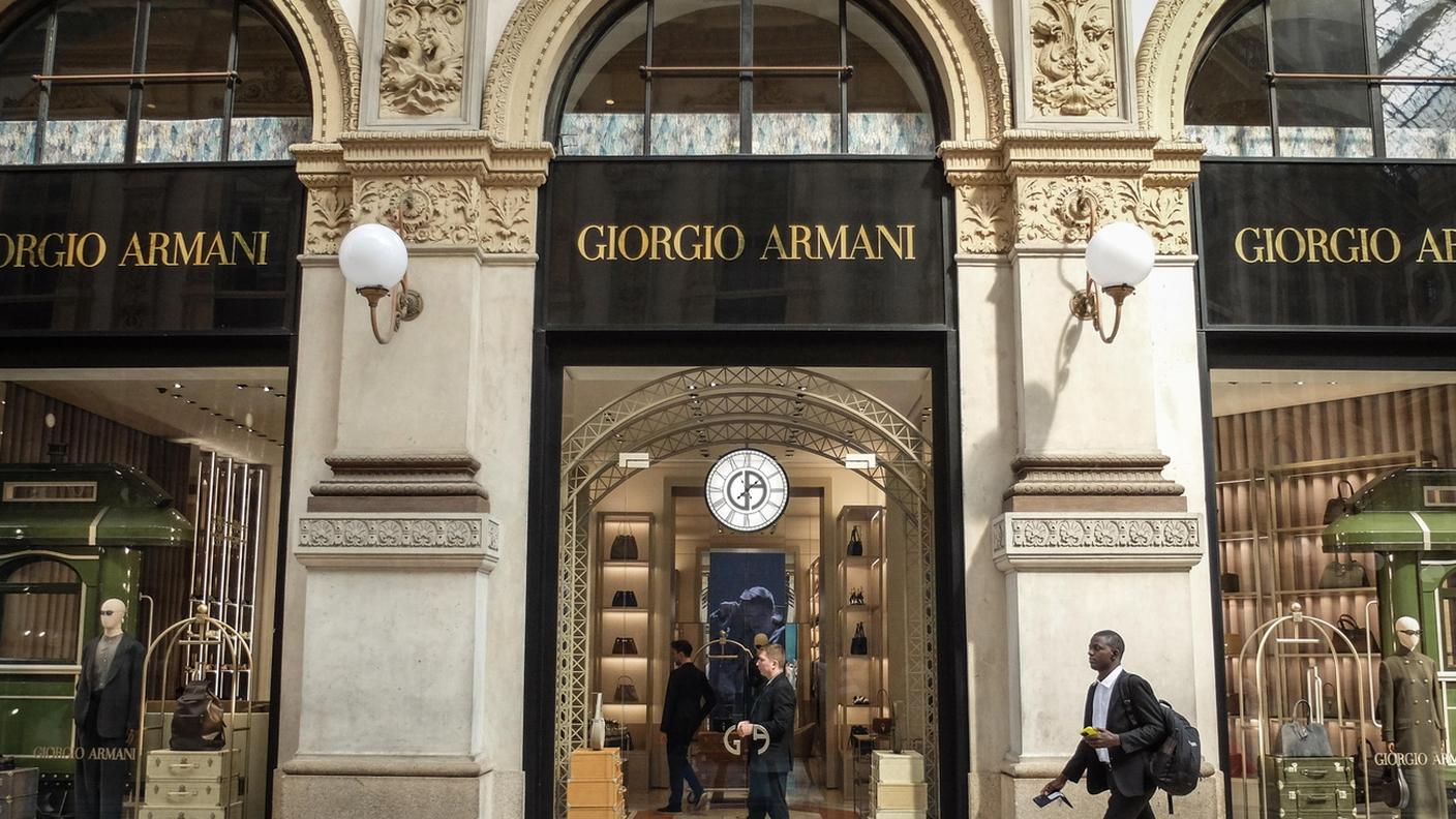 La boutique Armani in Galleria Vittorio Emanuele in Milano