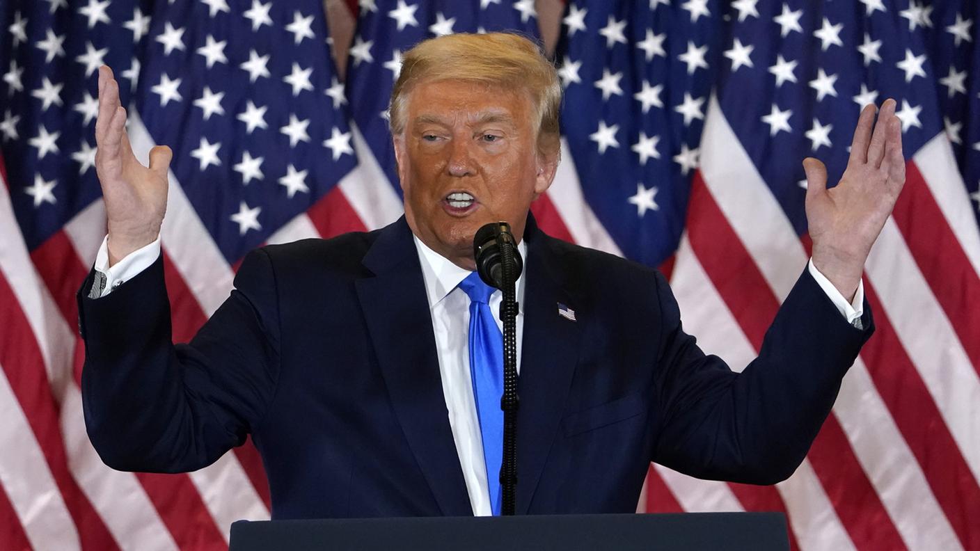 Trump durante il suo controverso discorso