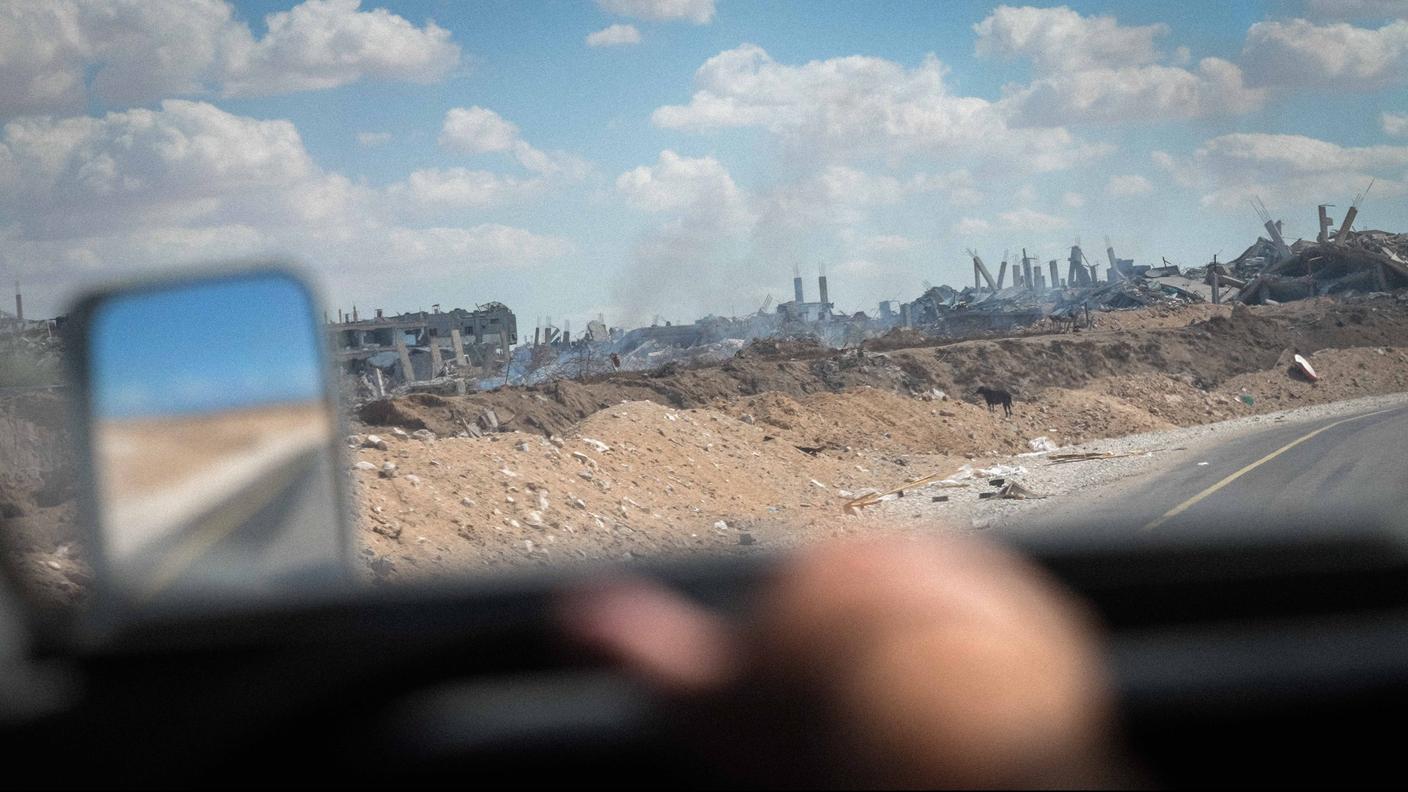 Abitazioni palestinesi distrutte dai bombardamenti israeliani, Striscia di Gaza