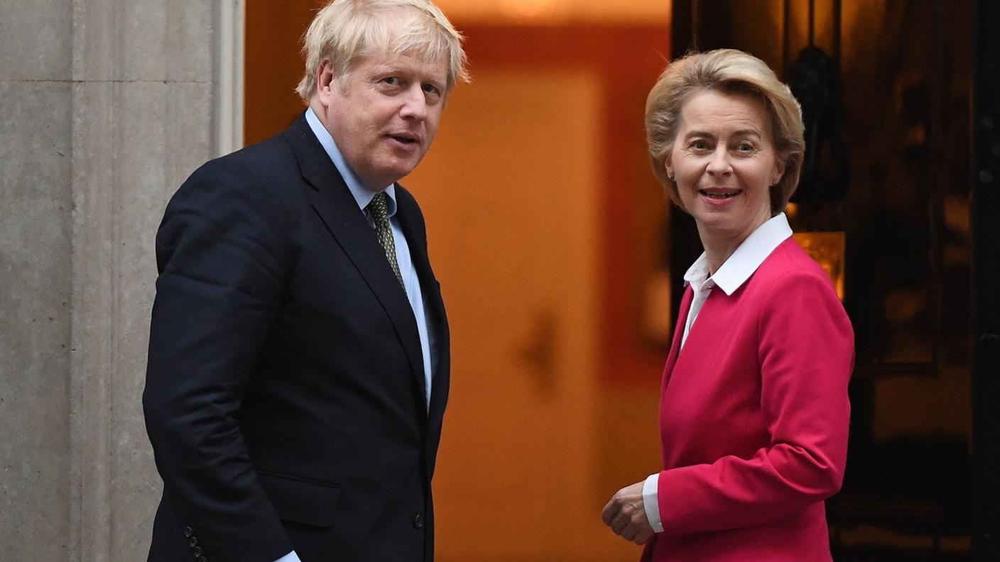 Il premier britannico Boris Johnson e la presidente della Commissione UE, Ursula von der Leyen