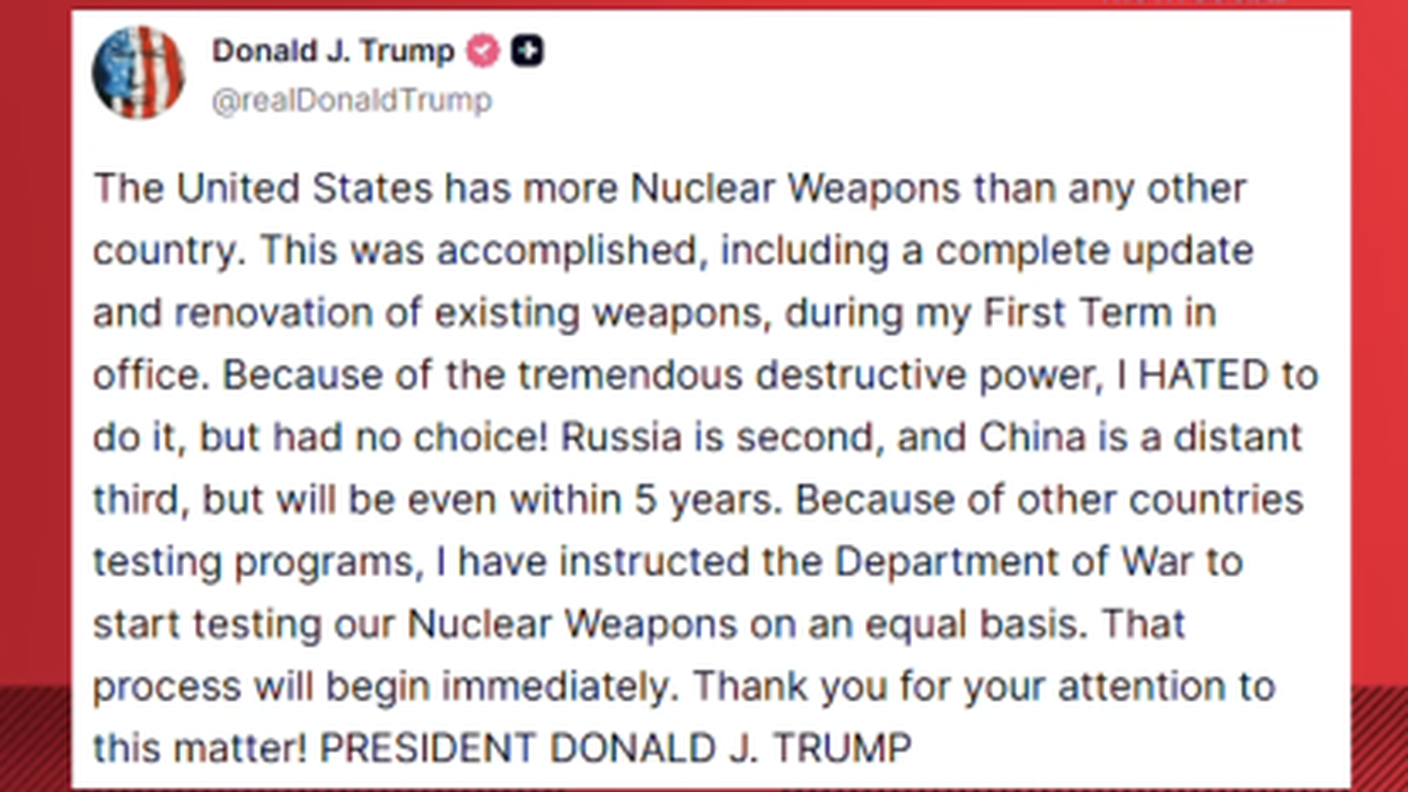 Il posto su Truth di Donald Trump