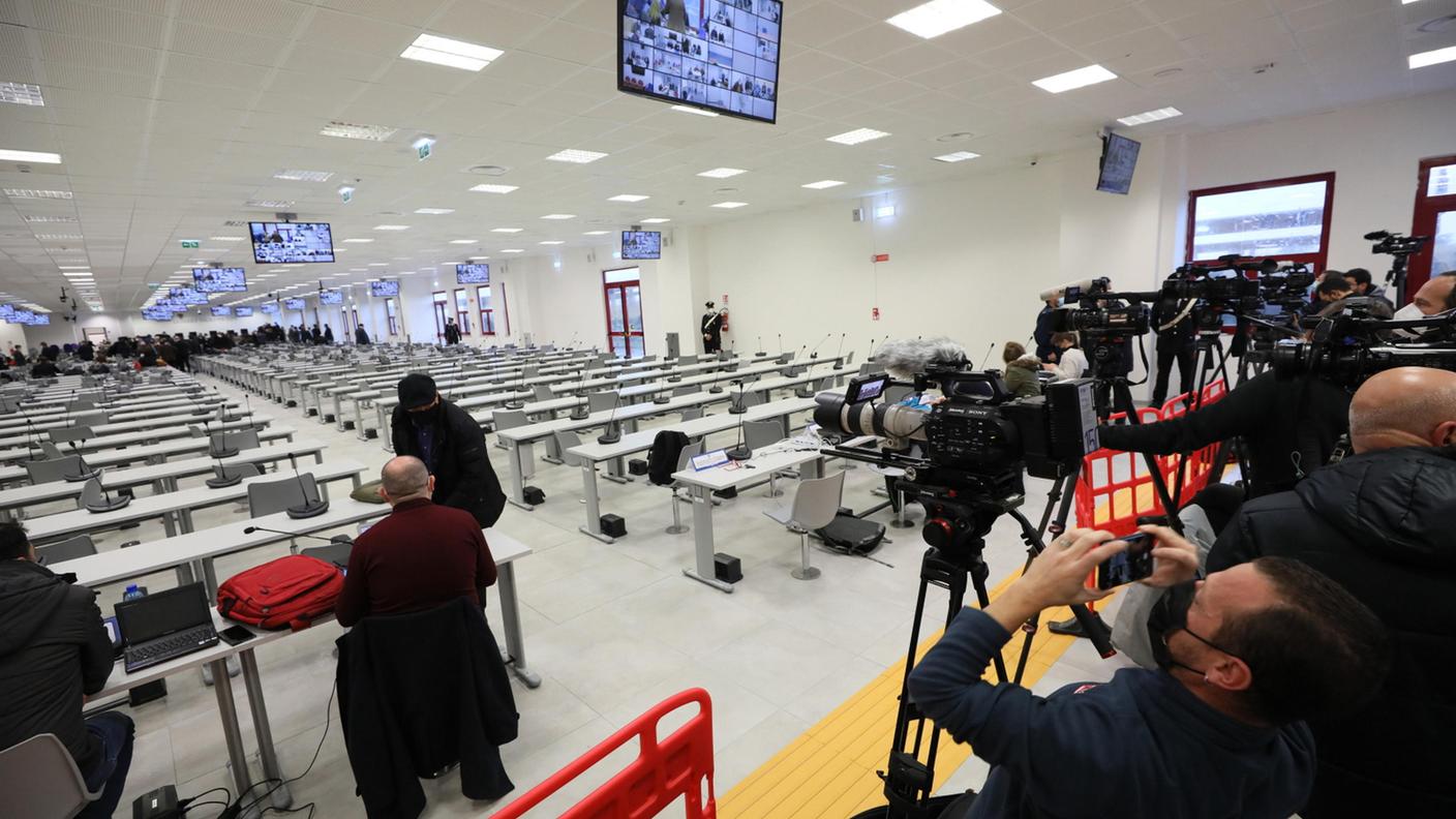 L'aula bunker costruita appositamente a Lamezia Terme