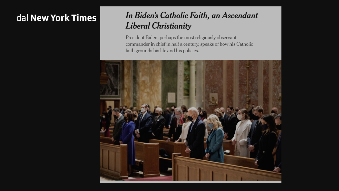 I media statunitensi non hanno dato grande risalto alla fede di Biden prima dell0elezione