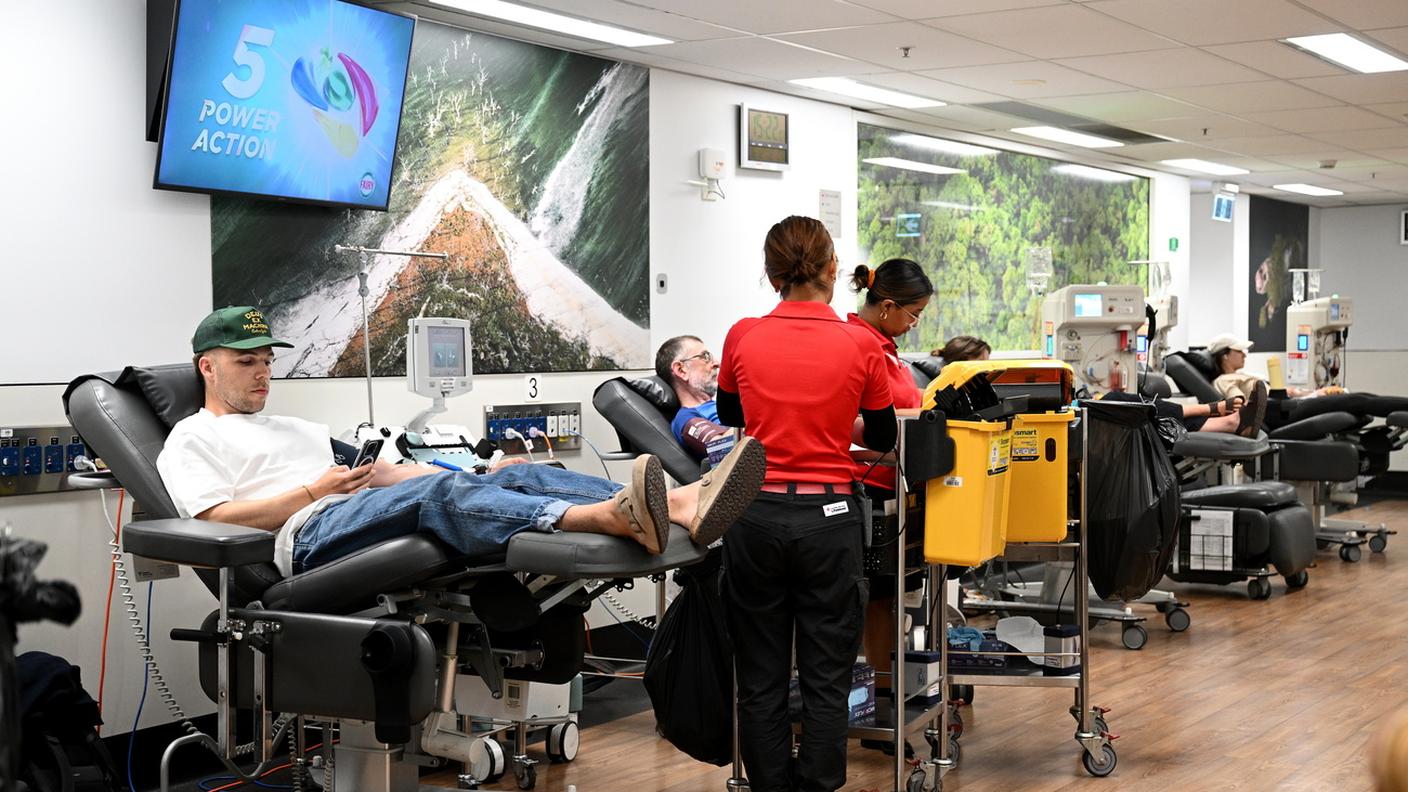 Donatori di sangue a Town Hall a Sydney