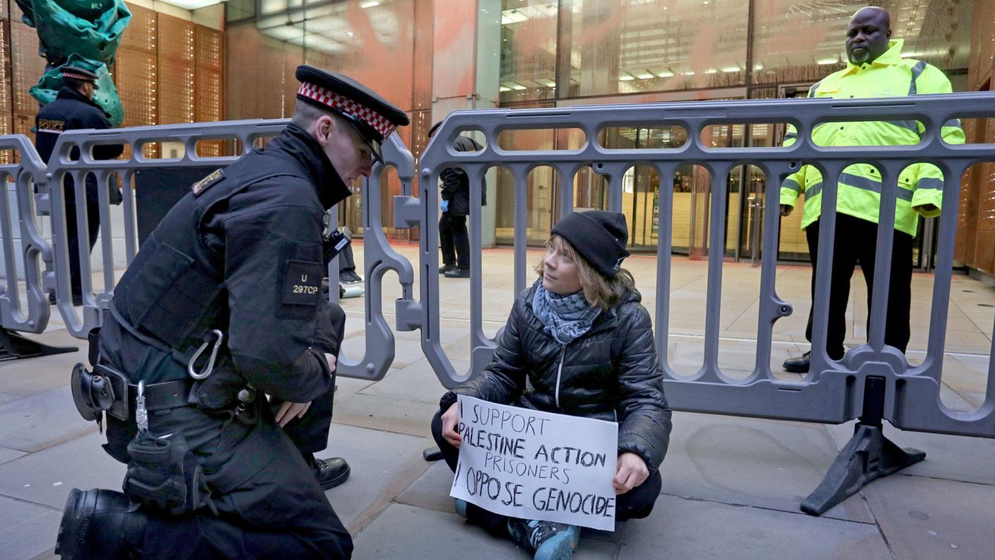  Greta Thunberg poco prima del suo arresto a Londra