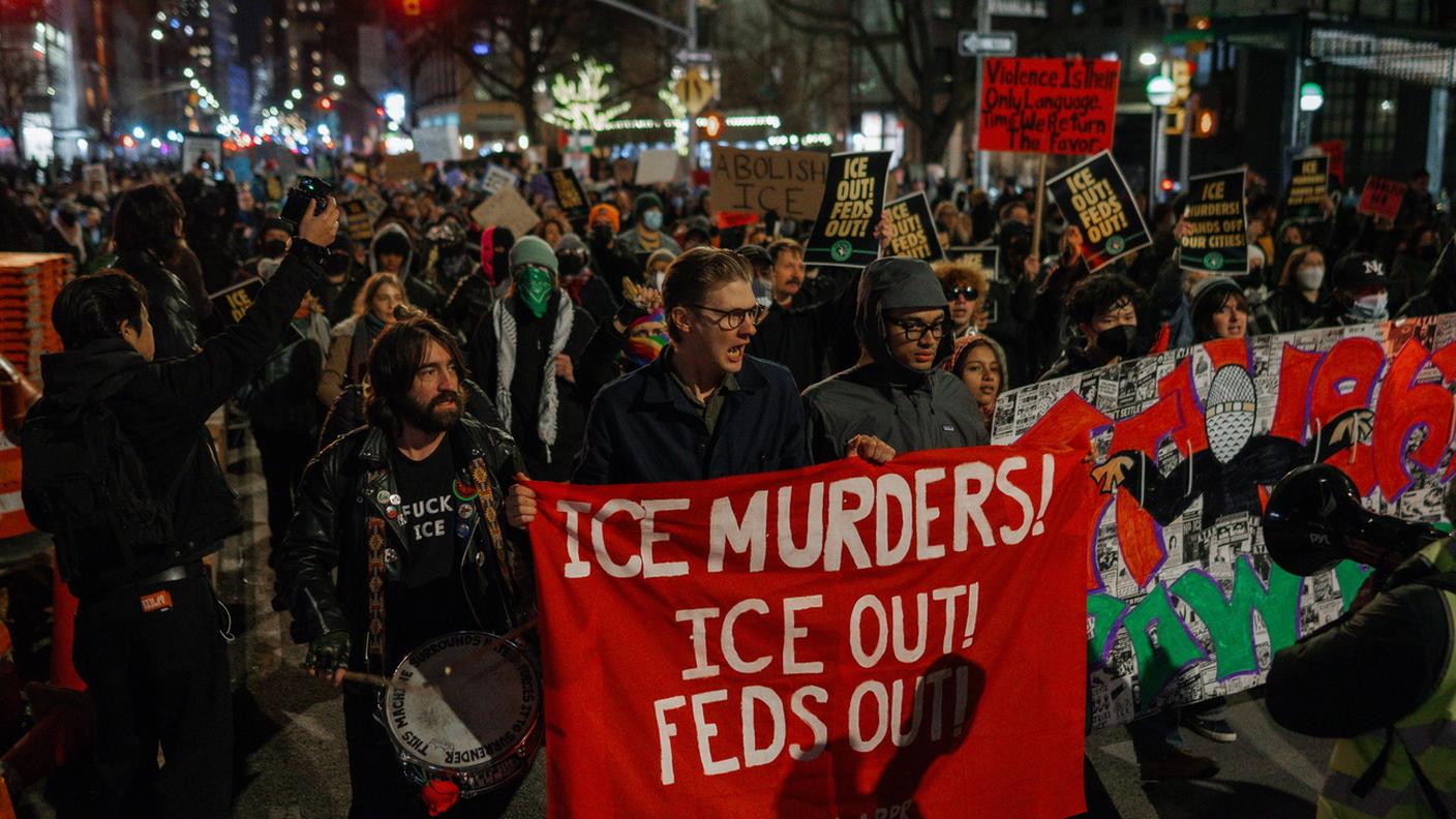 Una manifestazione a New York contro l'ICE