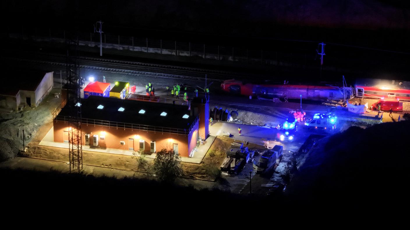 Il luogo del deragliamento dei due convogli