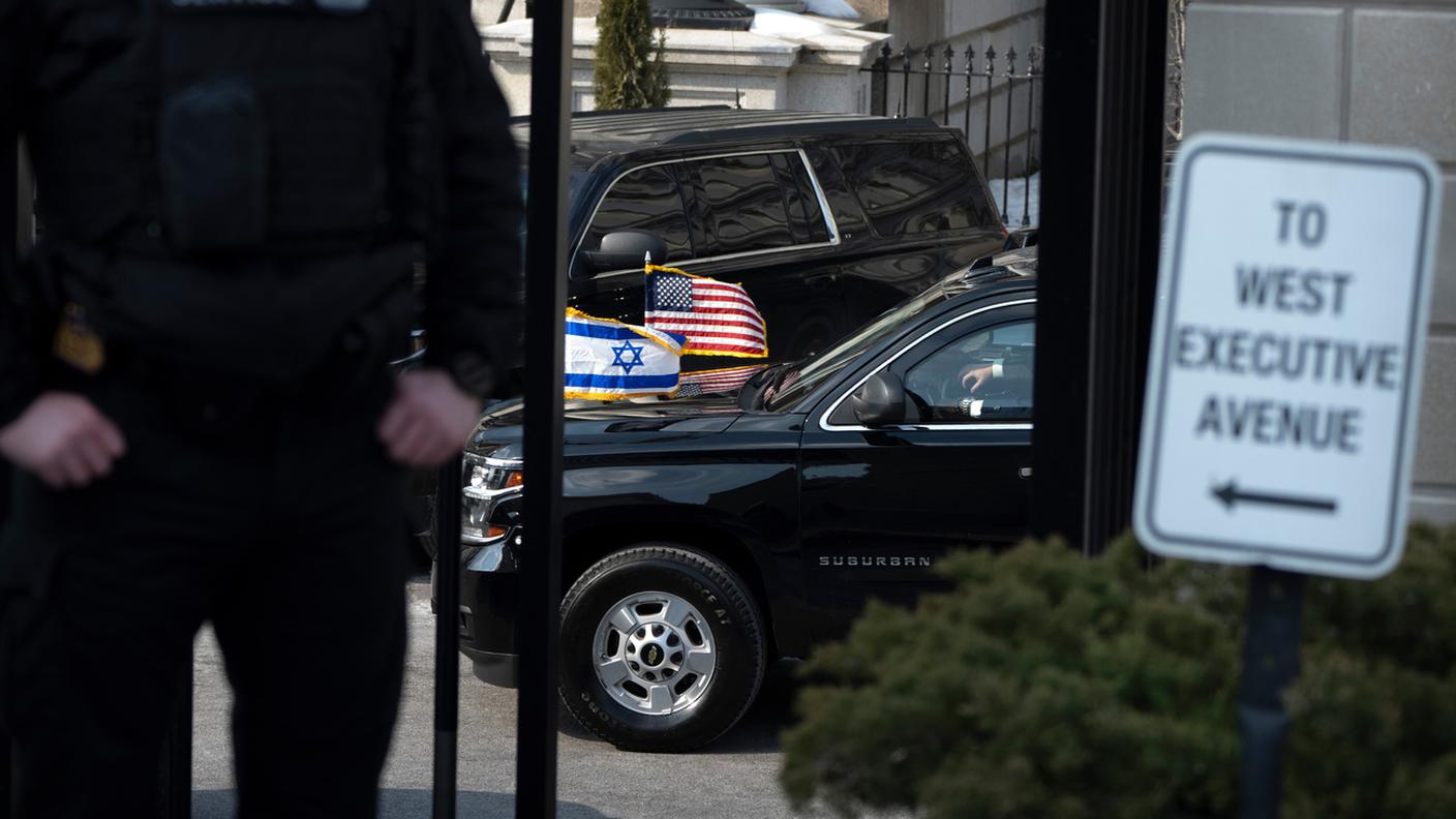 L'arrivo del primo ministro israeliano alla Casa Bianca