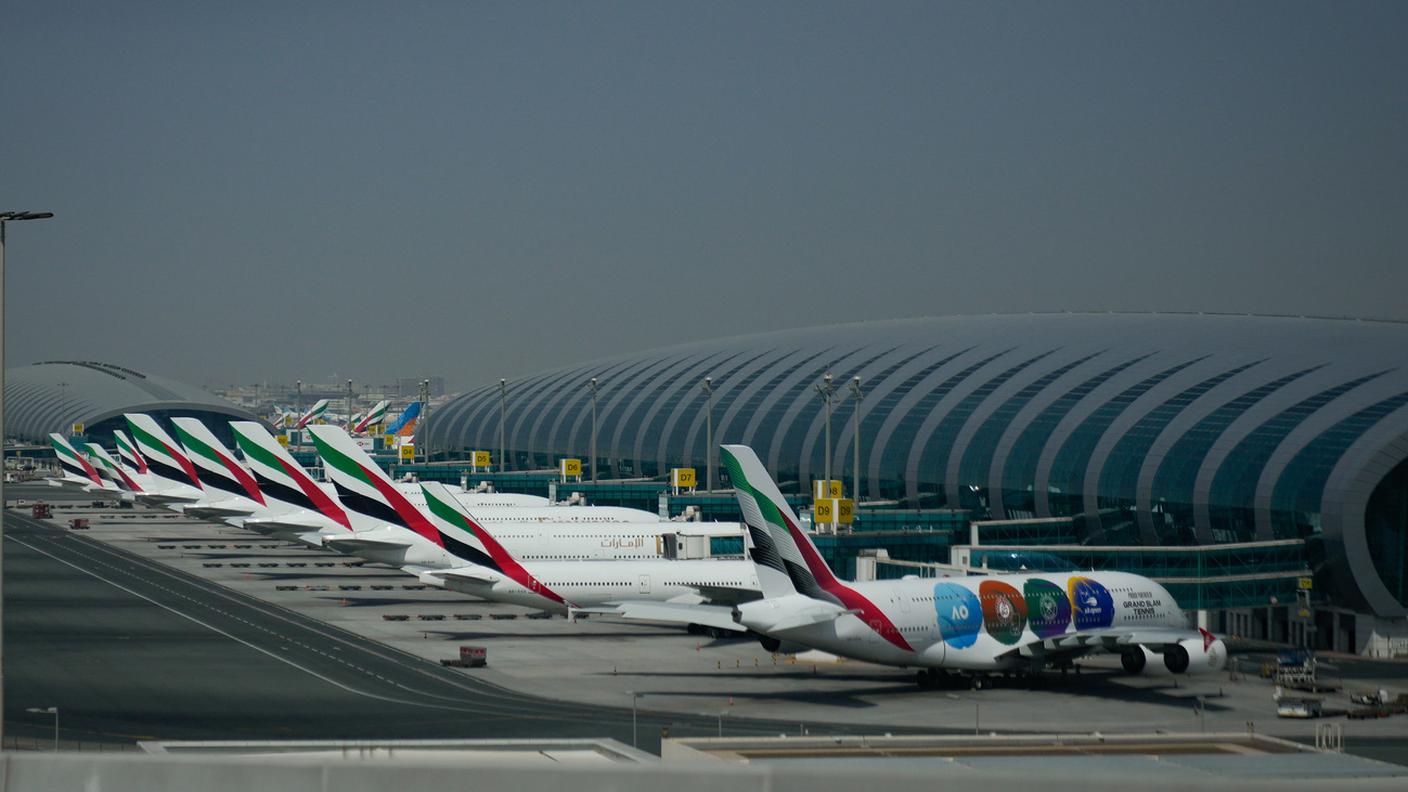 A terra la flotta di Emirates